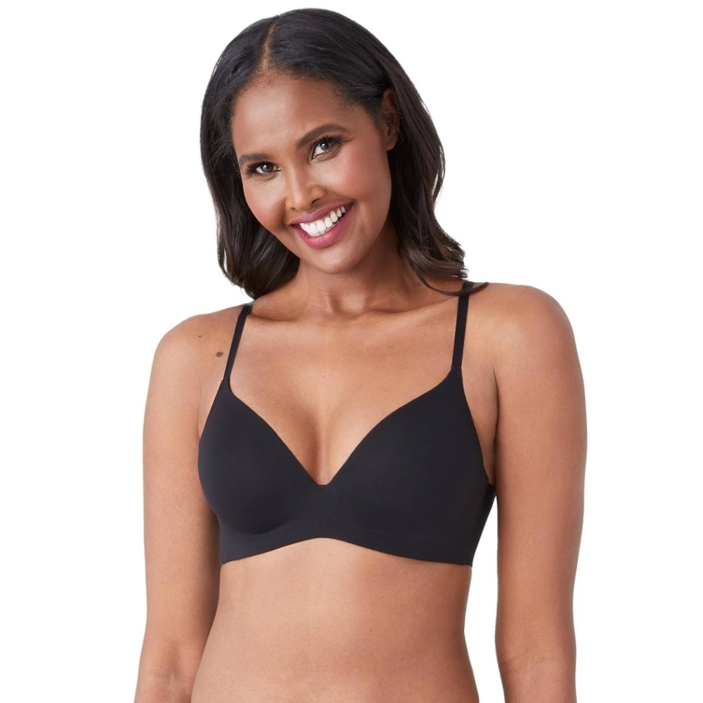 Wacoal Bra Final Effect Black Seamless Underwire Smoothing Size 36C NEW